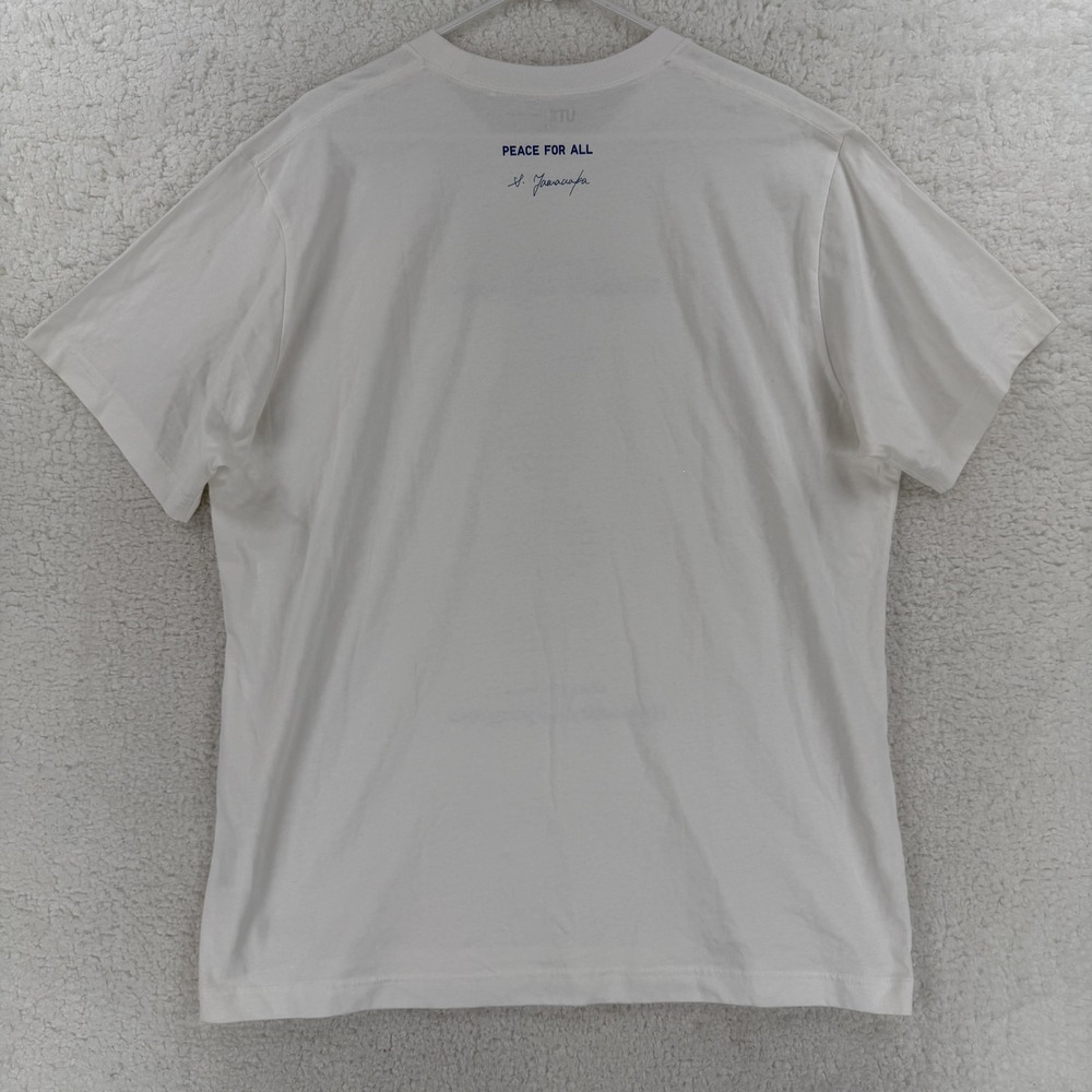 Uniqlo UT Shinya Yamanaka Shirt Mens XL White Peace For All Graphic T-Shirt - Picture 2 of 8
